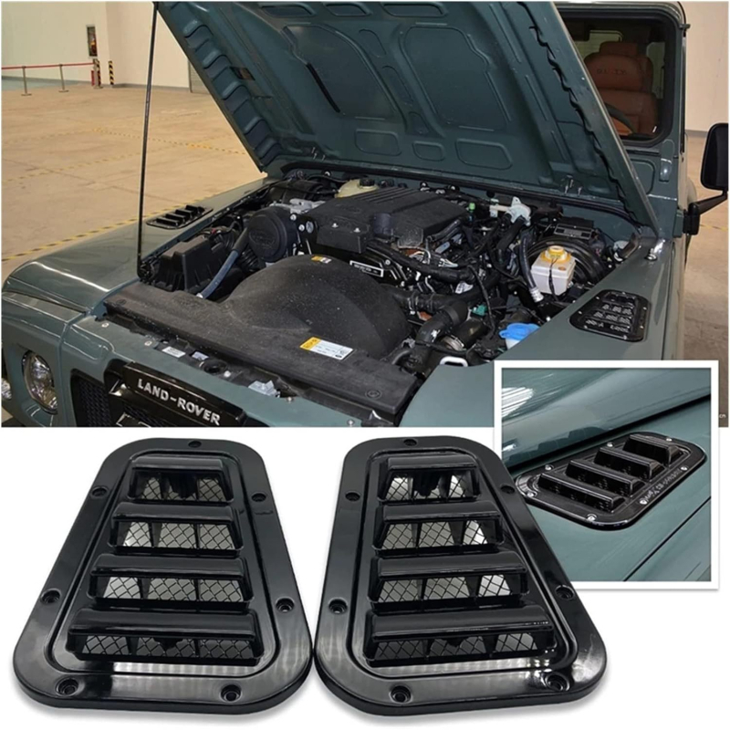 ABS plastični poklopac izlaza zraka za Land Rover Defender (2003-2019), montaža na haubu, kompatibilan s automatskim mjenjačem
