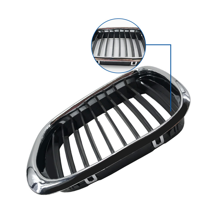 BMW E39 5. serije Prednja rešetka za protok zraka na prednjem braniku, ABS plastika, za radiator, za modele 2000–2003, 520i/523i/525i/528i/530i