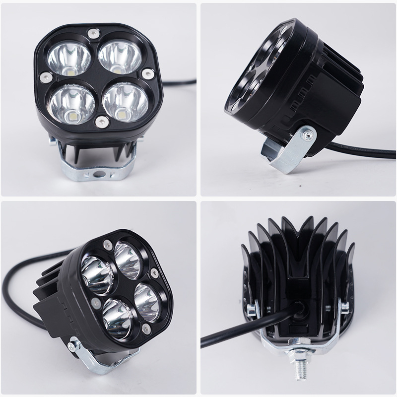 LED radna svjetiljka u obliku četverolistnog klovera za motocikle i terenska vozila, 18W, aluminijsko kućište, 12-80V
