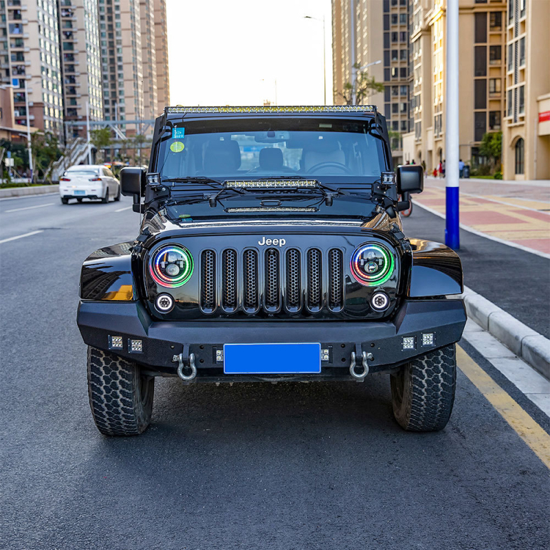 Komplet prstena rešetke za Jeep Wrangler JK (07-17), 7-dijelni snap-on, mreža protiv insekata, ABS plastika, HOZAN HZ20417