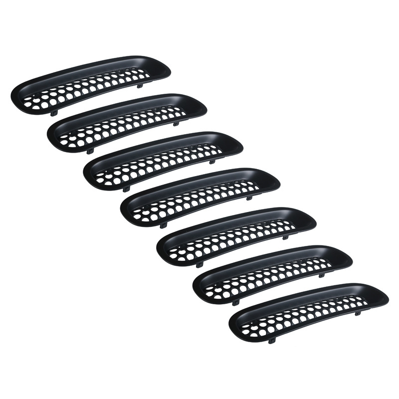Komplet prstena rešetke za Jeep Wrangler JK (07-17), 7-dijelni snap-on, mreža protiv insekata, ABS plastika, HOZAN HZ20417