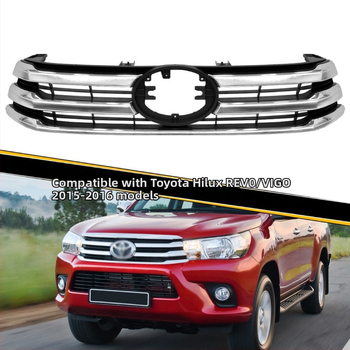 Predná mriežka nárazníka vstupu vzduchu pre HILUX REVO – ABS plast, elektroplátovaná ventilačná mriežka