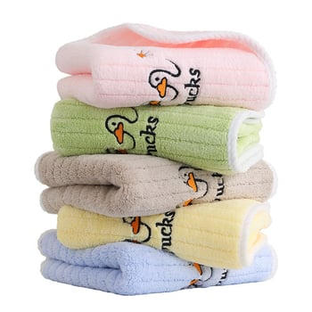 3 darabos gyerek törölköző Coral Fleece-ből, gyorsan száradó, 150D, 50–80 g/darab, Cut Velvet felület