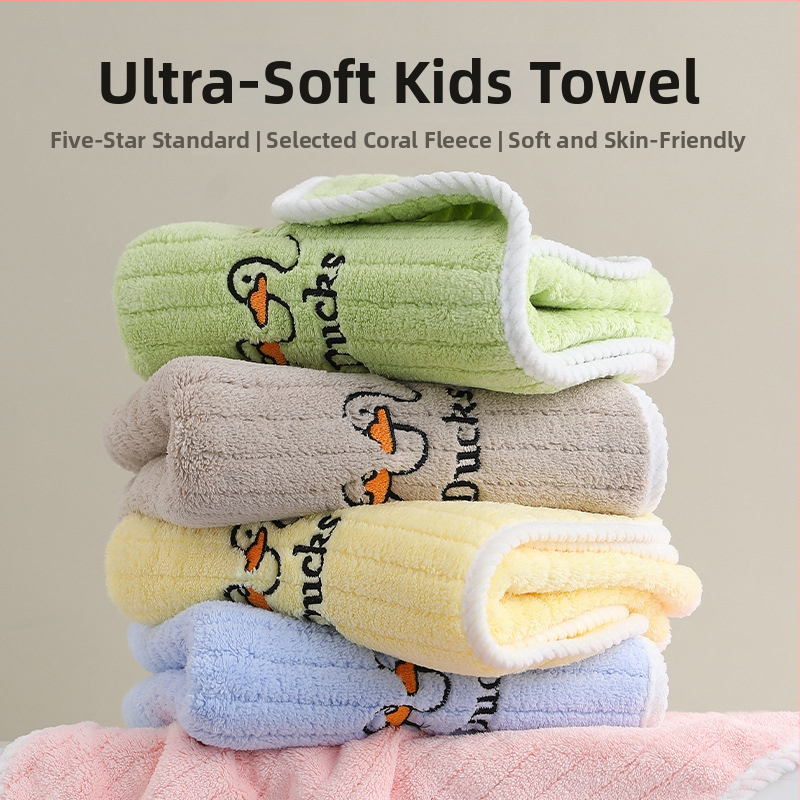 3-pack detských uterákov z Coral fleece, rýchloschnúce, 150D, 50–80 g na uterák, Cut Velvet povrch