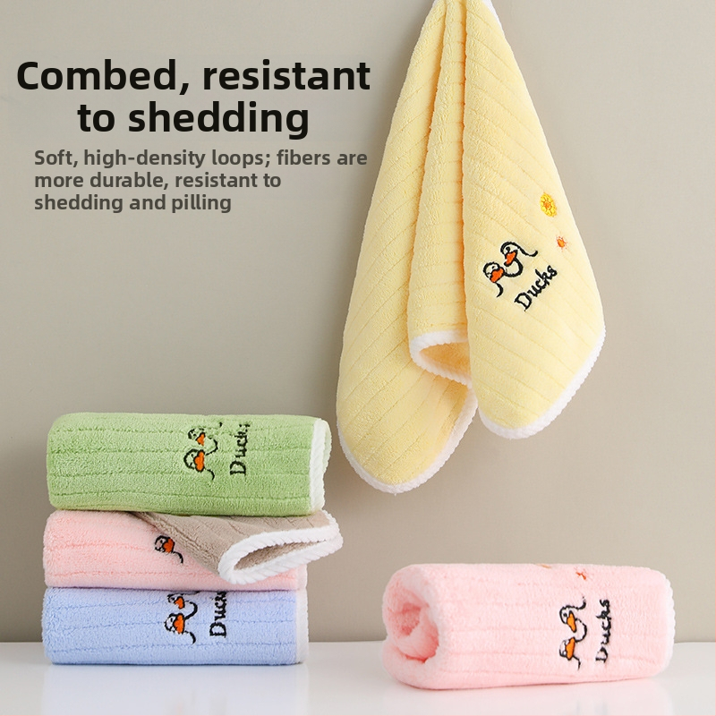 3-pack detských uterákov z Coral fleece, rýchloschnúce, 150D, 50–80 g na uterák, Cut Velvet povrch
