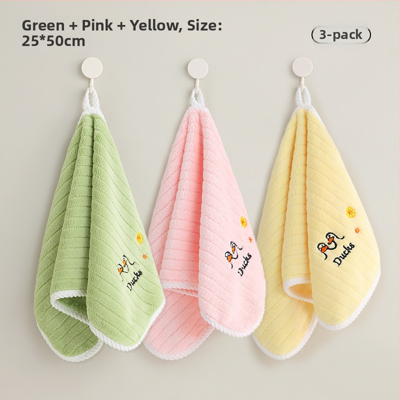 3-pack detských uterákov z Coral fleece, rýchloschnúce, 150D, 50–80 g na uterák, Cut Velvet povrch