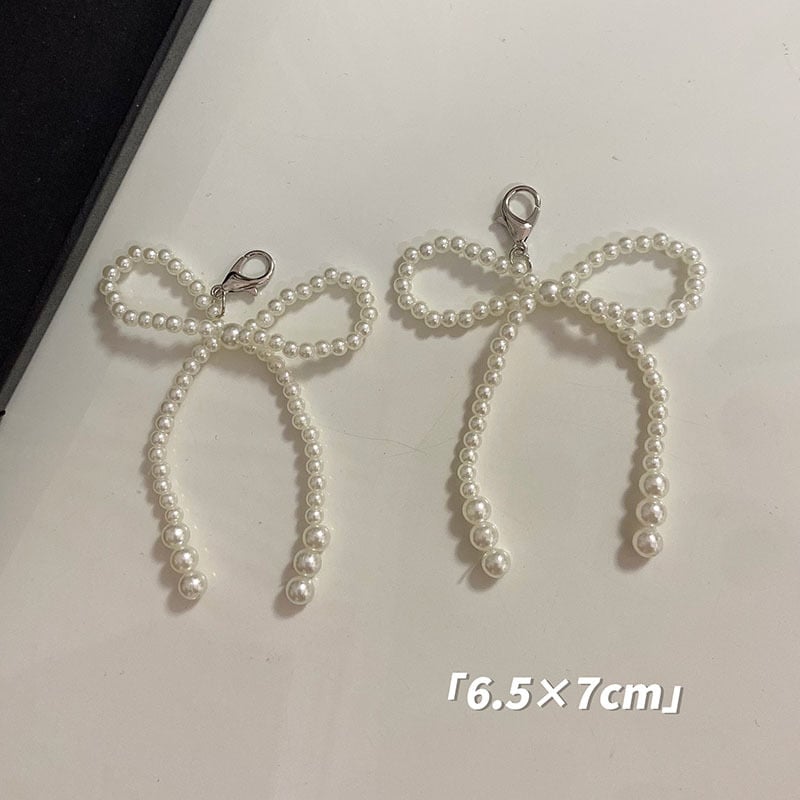 A69 Stil coreean: Cataramă din perle pentru pantofi, fundă și șir de perle — accesorii pentru femei (toate sezoanele)