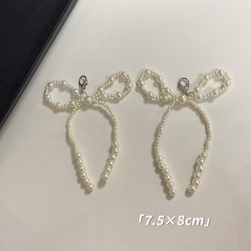 A69 Stil coreean: Cataramă din perle pentru pantofi, fundă și șir de perle — accesorii pentru femei (toate sezoanele)