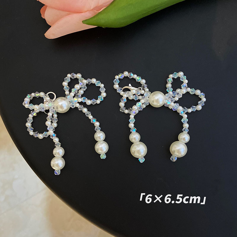 A69 Stil coreean: Cataramă din perle pentru pantofi, fundă și șir de perle — accesorii pentru femei (toate sezoanele)