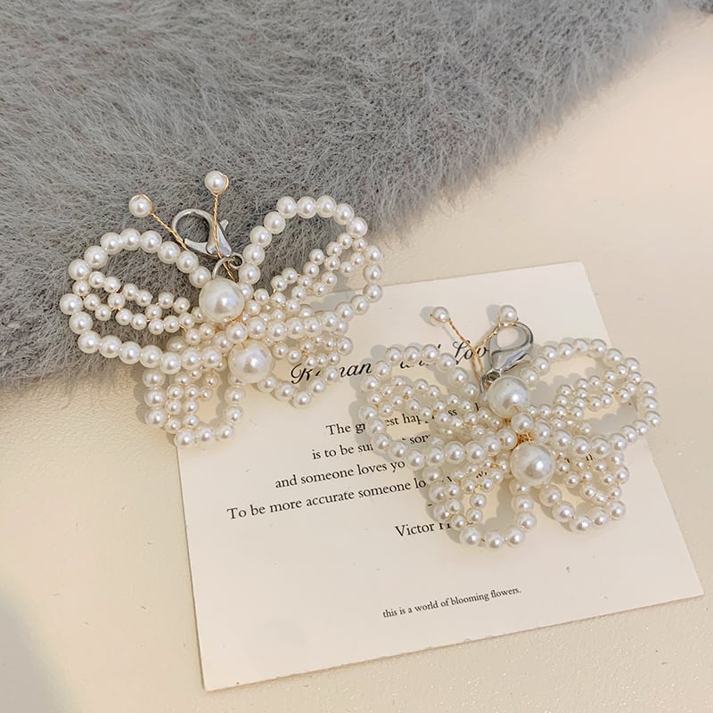 A69 Stil coreean: Cataramă din perle pentru pantofi, fundă și șir de perle — accesorii pentru femei (toate sezoanele)