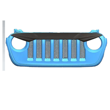 Dekorativne trake grille Jeep Wrangler JL (2018–2020) — ABS plastika, ugradnja u srednji dio mreže, marka FM, dio 002