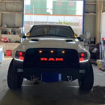 Prednja maska Dodge Ram 1500 s LED svjetlima - ABS plast, ugradnja u branik, za Ram 1500 iz 2009-2012, Triumph Westyi