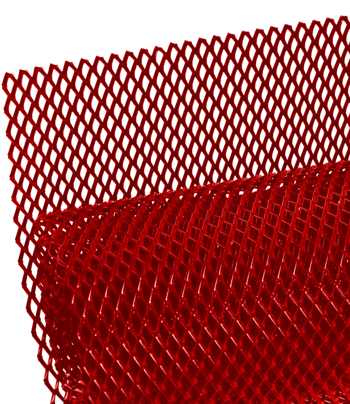 Aluminijska prednja rešetka s dijamantnim uzorkom, univerzalna, može se izrezati, montira se na masku; Materijal: metal; Težina: 0,3 kg; Bez prilagodbe