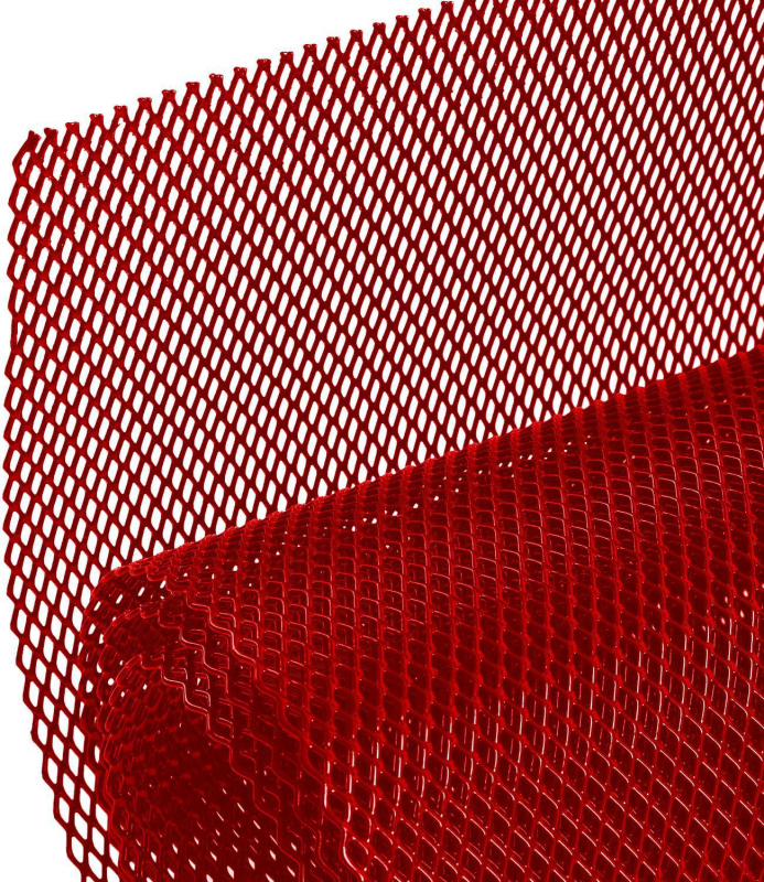 Aluminijska prednja rešetka s dijamantnim uzorkom, univerzalna, može se izrezati, montira se na masku; Materijal: metal; Težina: 0,3 kg; Bez prilagodbe