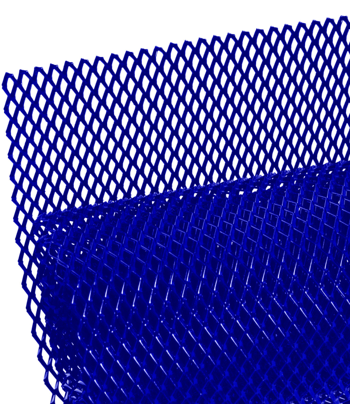 Aluminijska prednja rešetka s dijamantnim uzorkom, univerzalna, može se izrezati, montira se na masku; Materijal: metal; Težina: 0,3 kg; Bez prilagodbe