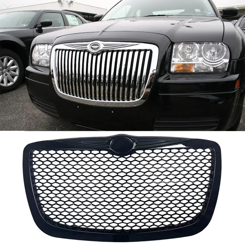 Grilă frontală pentru Chrysler 300/300C (2005-2010), ABS plastic, Nr. 82209852AC, montaj pe bara față