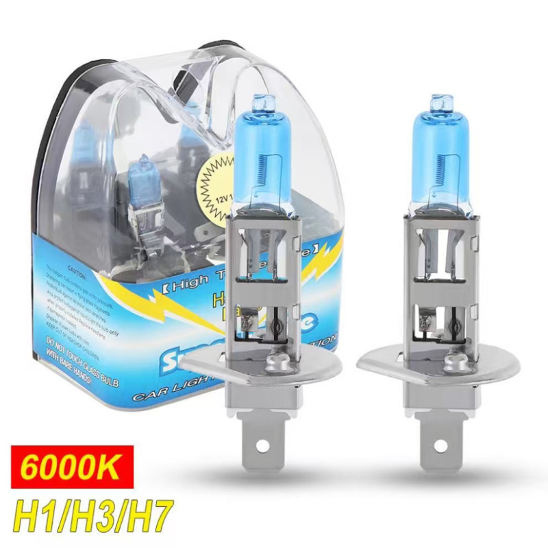 Automobilska halogena žarulja za farove, kompatibilna s H1/H4/H7/H3/H11 i 9005/9006, 12V, 100W, 6000LM, vijek trajanja 50000h, univerzalna kompatibilnost