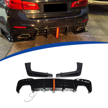 LED stražnji lip spojler za BMW G30, 3-dijelni set, ABS plastika (ABS plastika, 3-dijelni set, BMW G30 2017-2023)
