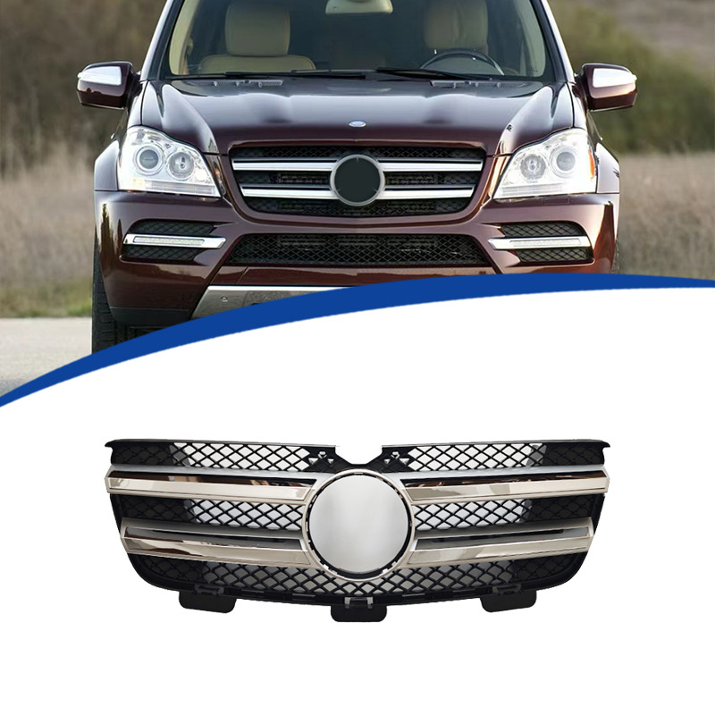 Chladišna rešetka Mercedes GL X164, ABS plastika, dizajn s dva vodoravna pruga, kompatibilno s X164, marka YTOP