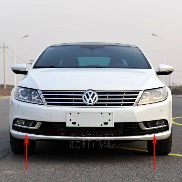 Рамка за фарове за мъгла за Volkswagen Passat CC (2013–2017), ABS пластмасова декоративна рамка за решетката на предната броня, лява и дясна