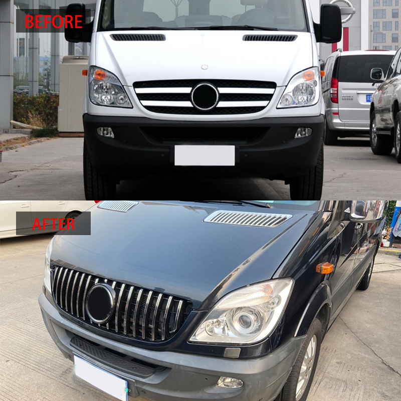 ABS prednja maska zamjena za Mercedes-Benz Sprinter W906 (2009-2012) - pozicija radijatora, dio br. 222, težina 3,5 kg