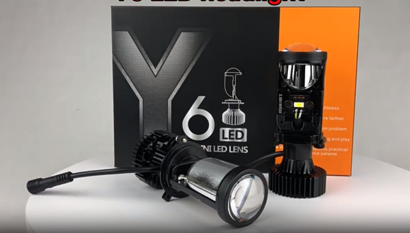LED farovi za automobil Y6 H4 s integriranom dvostrukom lećom za visoki i niski snop, 70W, 12-24V, 6000 lm, IP67