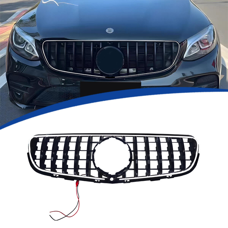LED osvijetljena prednja maska za Mercedes-Benz GLC X253 (2016–2019), ABS plast, ugradnja na hladnjak, dio X253, marka Ytop