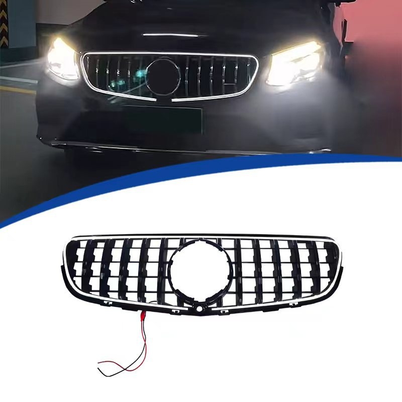 LED osvijetljena prednja maska za Mercedes-Benz GLC X253 (2016–2019), ABS plast, ugradnja na hladnjak, dio X253, marka Ytop