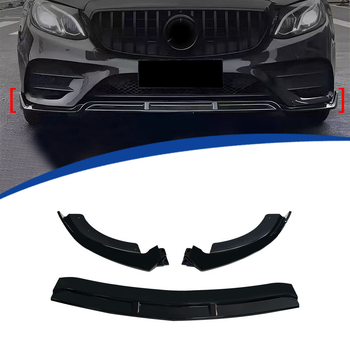 Mercedes-Benz W213 E-Class első lip spoiler, 2016–2020, 4-ajtós sport, ABS műanyag, 3-lépcsős, radiátorra szerelve
