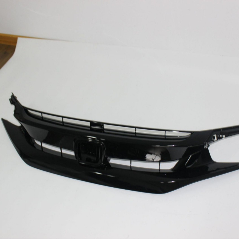 Rešetka hladnjaka za Honda Civic 10. generacije – ABS plastika; ugradnja na prednji branik; OE 71121-TET-H61; 2019+; težina 3,5 kg