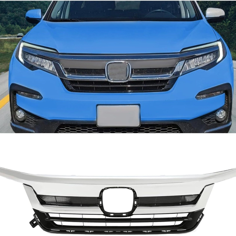 Grilă centrală pentru Honda Pilot 2019+ — ABS plastic, OE 71150TG7A50, montaj pe bara de protecție
