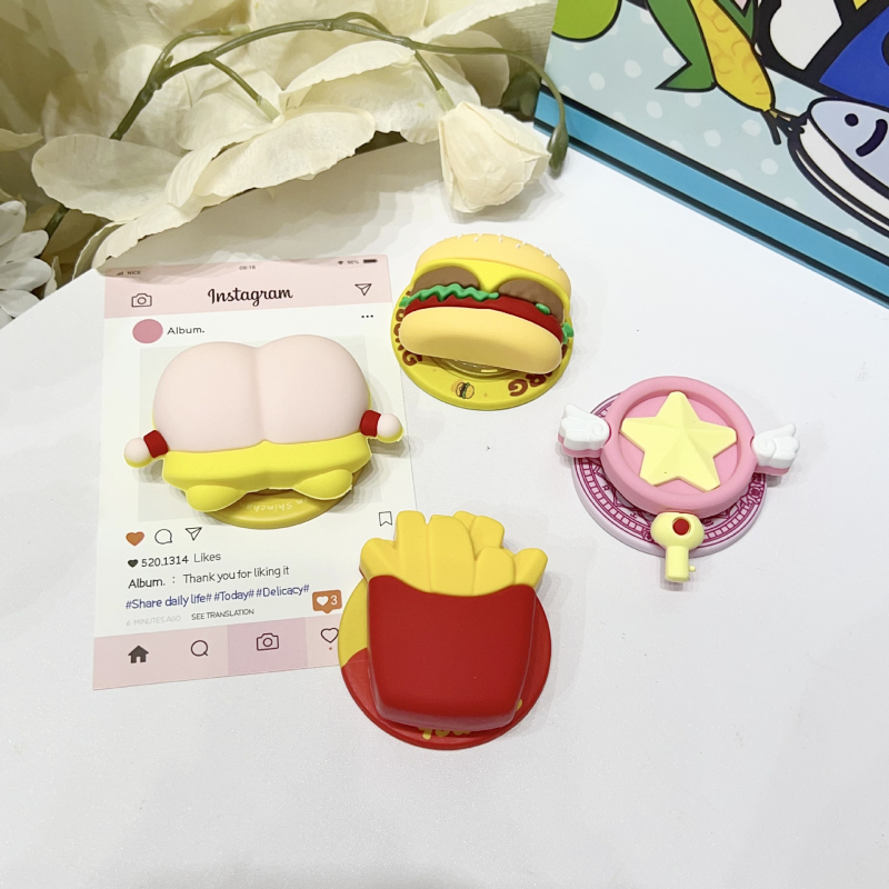 Магнитна въздушна стойка за телефон за пода с MagSafe съвместимост, разтегателна скоба, силикон+ABS+TPU