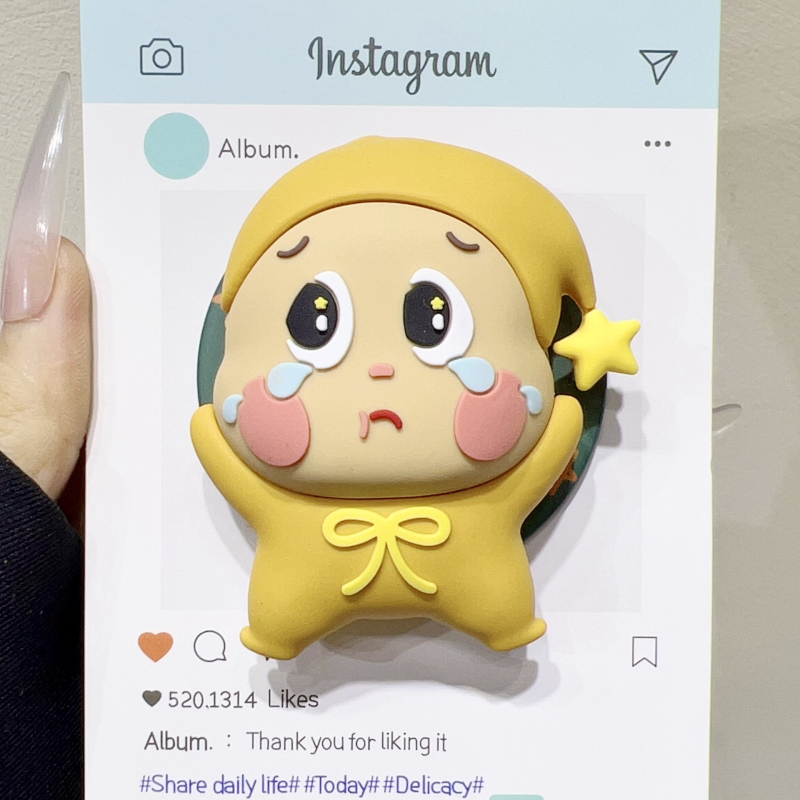 Магнитна въздушна стойка за телефон за пода с MagSafe съвместимост, разтегателна скоба, силикон+ABS+TPU