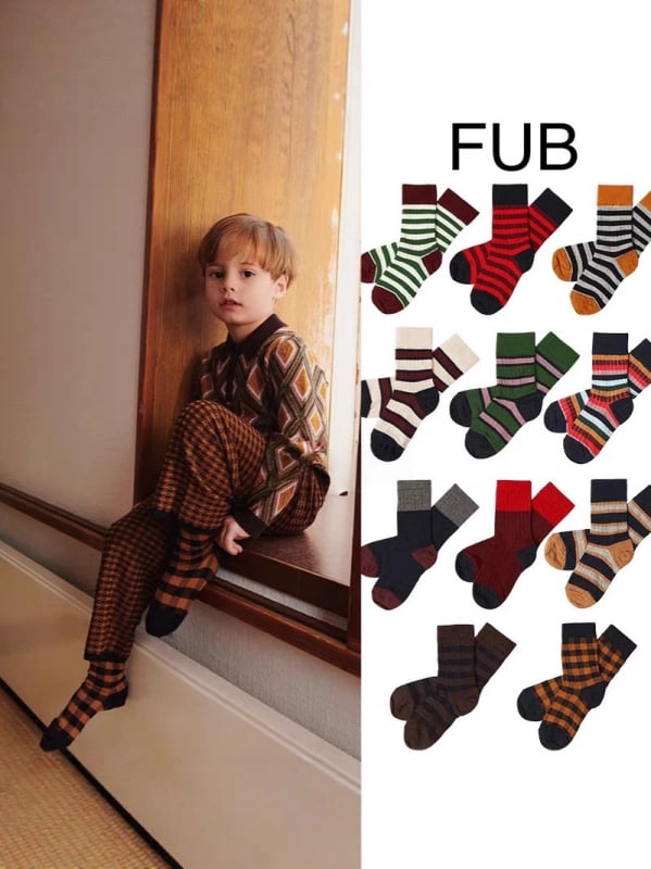 Gyerekeknek szóló pamut középméretű zokni, 3–8 éveseknek, tavasz–ősz–télre alkalmasak (Ősz 2025)