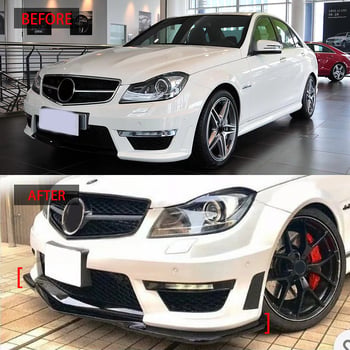 ABS ojačani prednji spojler za Mercedes-Benz W204 C63 (2012–2014) – ugradnja na radijator; ABS plastika; težina 4,5; dodatak br. 204 C63; brend ytop