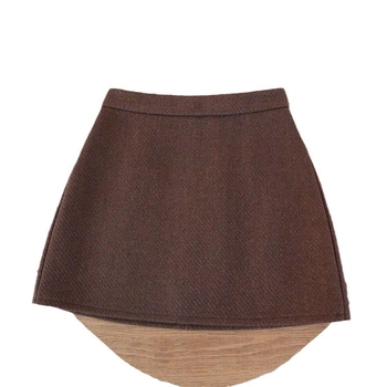 Pola s visokim strukom i A-krojem, pamuk-poliester smjesa, zatvarač, mikroelastičnost, gradski stil