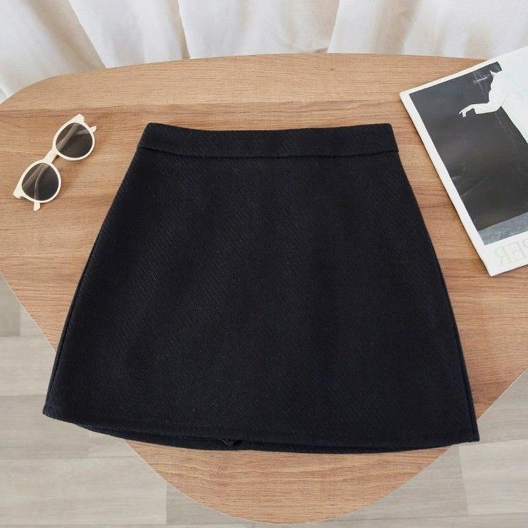 Pola s visokim strukom i A-krojem, pamuk-poliester smjesa, zatvarač, mikroelastičnost, gradski stil