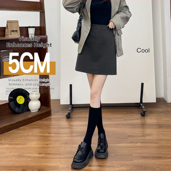 Olovka suknja, midi duljina, mikroodskok elastnost, poliester 80–90% + viskoza 10–20%, zima 2023