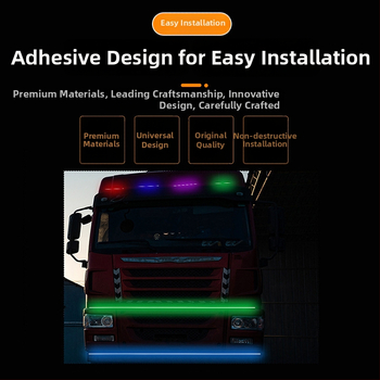LED ambijentalno svjetlo za automobilski gril, silikon, 12-24V, šareni efekt treperenja svjetla