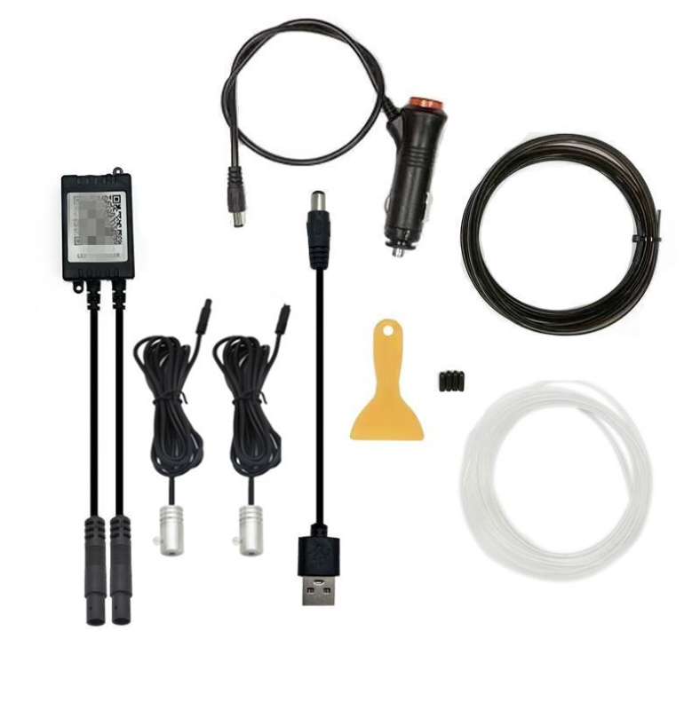 LED környezeti fény Tesla Model 3/Y-hoz – központi műszerfal, optikai szál, 12-24V, 0.3A, modell 20220525