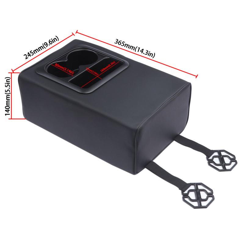 Hátsó könyöklő doboz középső pohártartóval, univerzális kompatibilitás (Márka: Sumu; Anyag: Bőr; Modell: 5016; Súly: 750 g; Telepítési támogatás)