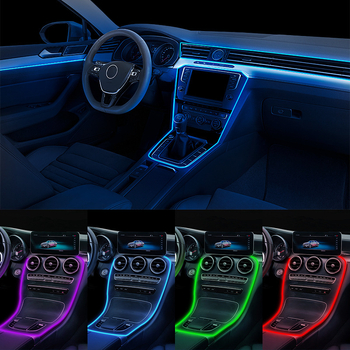 Tihi LED interijer ambijentalno svjetlo za automobil s USB — univerzalna kompatibilnost s pločom i središnjom konzolom