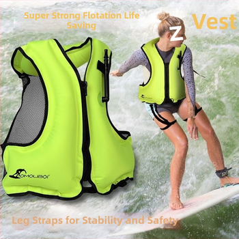 Σωσίβιο κατάδυσης για ενήλικες και παιδιά με ιμάντες ποδιών, φουσκωτό, διπλωτό, φορητό για ασφαλή κατάδυση