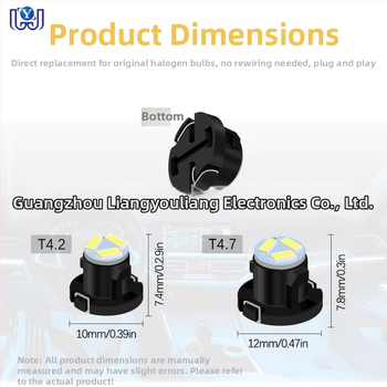 Automobilová LED prístrojová lampa, model T4.2/T4.7, 3014 3SMD, 12V, 6500K, 0.2W, životnosť 50 000 h