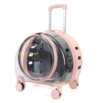 Чанта за домашни любимци на колела, PC корпус, капацитет 10, солиден модел, средна твърдост