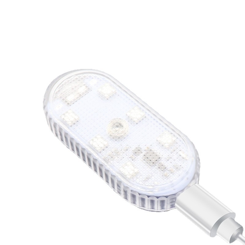 Automobilska LED atmosferska svjetlost s dodirnim upravljanjem, USB punjiva, 0.5W/5V/1A, univerzalna kompatibilnost, 7 boja režima