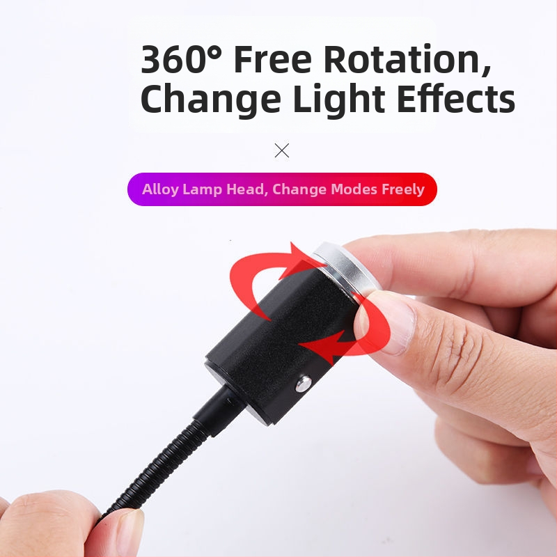 Automobilová vnútorná lampa so laserovým svetlom – model Car Starlight, hliníková zliatina, 5 V, 0,15 W, životnosť 10000 h