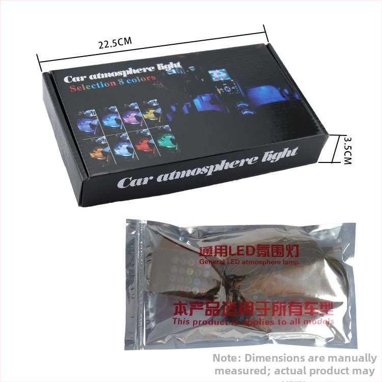 Atmosférické LED svetlo do auta - 12 LED, hlasové ovládanie, 12V, 6W, 5050-LED