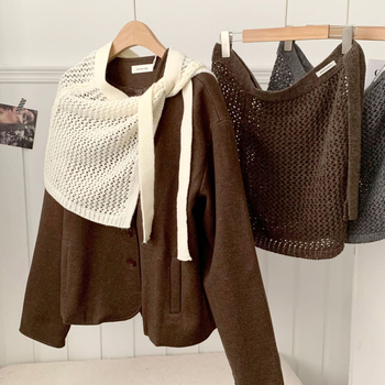 Jacquard suknja od šuplje pletene, slojeviti dizajn, poliester materijal, mikro-elastičan