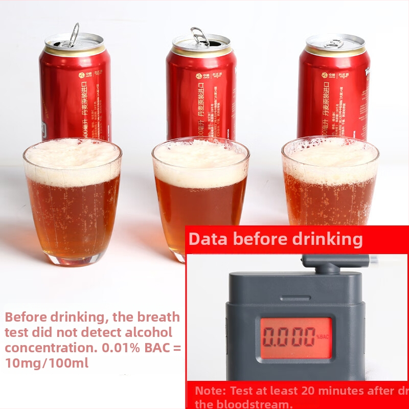 Tester alkoholu z dychu F838 – Prenosný, ručný, s kľúčenkou a LED displejom